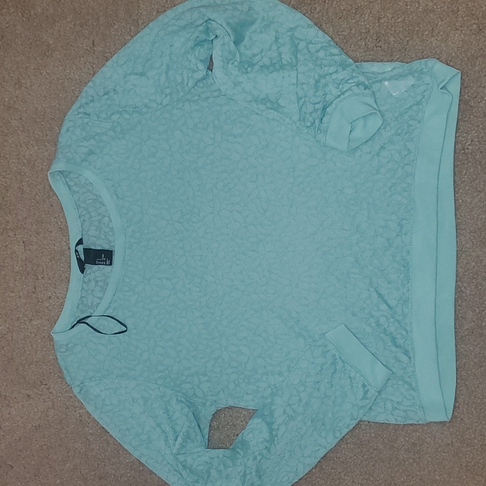 Flower burnout sweater